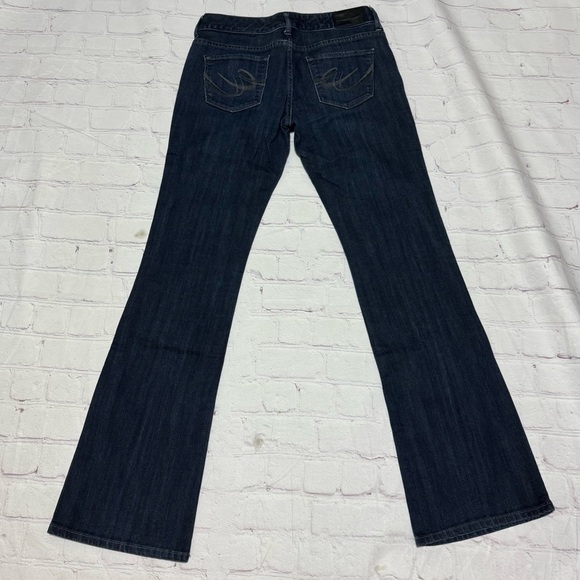 EXPRESS STELLA boot cut Women’s dark wash Blue Jeans Y2K fashion Low rise 0R GuC - Picture 7 of 14